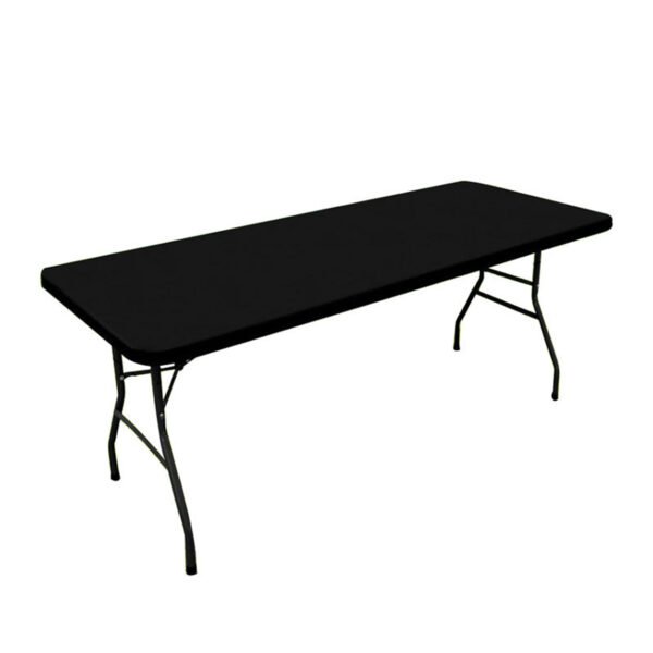 Elastic Rectangular Tablecloth Black for Weddings and Banquets
