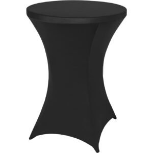 Premium Cocktail Tablecloth in Black and White for Event Decor