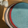 Striped Linen Round Placemat 35cm