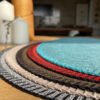 Striped Linen Round Placemat 35cm