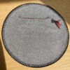 Embroidered Round Linen Placemat 35cm