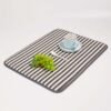 Striped Microfiber Kitchen Drying Mat – Absorbent Counter Pad