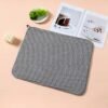 Striped Microfiber Kitchen Drying Mat – Absorbent Counter Pad