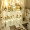 Sunflower Embroidery Linen Café Curtain (1) sunflower embroidery café curtain linen kitchen window valance