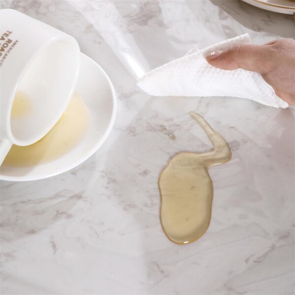 Transparent PVC Elastic Edge Fitted Table Cover