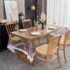 Transparent PVC lace edge rectangular tablecloth for dining and coffee tables