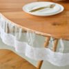 Transparent PVC lace edge round tablecloth with soft drape design (4) Transparent PVC Lace Edge Round Tablecloth