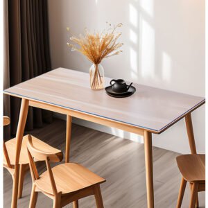 Transparent PVC waterproof table protector mat for dining and office tables