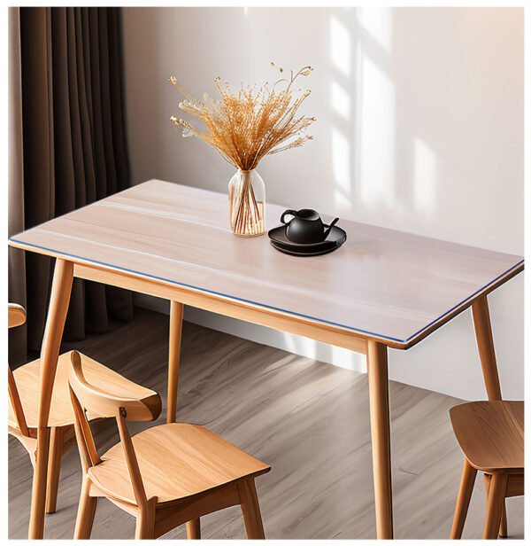 Transparent PVC waterproof table protector mat for dining and office tables (1) Transparent PVC waterproof table protector mat for dining and office tables