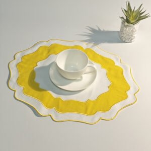 Two-Tone Linen Placemats | Rectangular 45x34cm