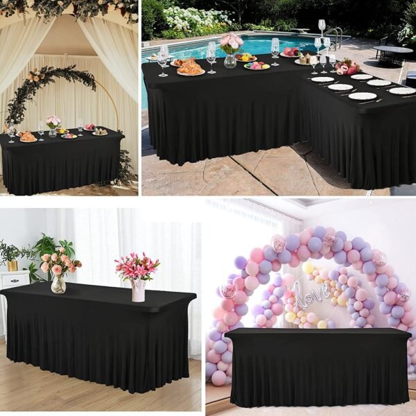 Elegant Table Skirt - Premium  White