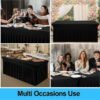 Premium Table Skirt for Events Black