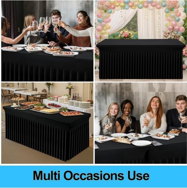 Premium Table Skirt for Events Black