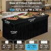 Premium Table Skirt for Events Black