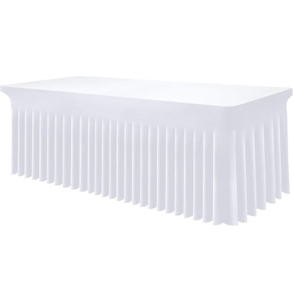Premium White Table Skirt for Weddings and Special Events
