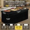 Elegant Table Skirt Black for Weddings and Banquets