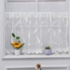 wheat lace polyester café curtain farmhouse rustic kitchen window valance