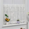 wheat lace polyester café curtain farmhouse rustic kitchen window valance