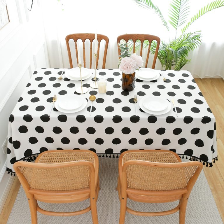 Washable Tabletop Oblong Cotton Blend