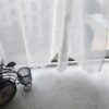 white chrysanthemum embroidery sheer café curtain polyester kitchen valance
