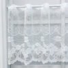 White Floral Print Polyester Café Curtain (1) white floral print polyester café curtain sheer farmhouse kitchen valance