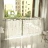 White Gift Embroidery Café Curtain (15) white gift embroidery polyester café curtain decorative kitchen valance