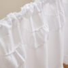 white sheer polyester café curtain minimalist kitchen valance