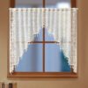 White Six-Petal Tassel Café Curtain – French Style Kitchen Valance (8) White Six-Petal Tassel Café Curtain – French Style Kitchen Valance