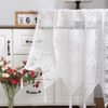 white tassel lace polyester café curtain elegant farmhouse kitchen valance