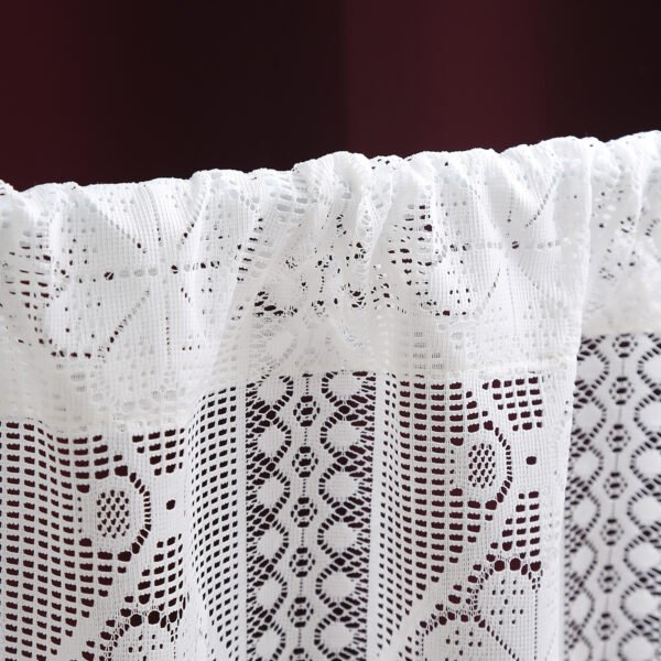 white tassel lace polyester café curtain elegant farmhouse kitchen valance