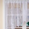 White Teapot Lace Polyester Café Curtain (1) white teapot lace polyester café curtain French country kitchen valance