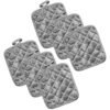 Wholesale solid color cotton pot holders heat resistant 7x8 inch (1) Cotton Heat Resistant Pot Holders