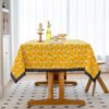 Yellow Little Ducks Print Cotton Blend Tablecloth (5) Custom Size Yellow Ducks Tablecloth - 65% Cotton 35% Polyester Wrinkle-Resistant