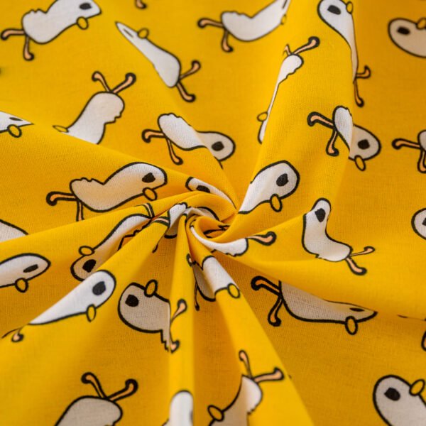 Yellow Little Ducks Print Cotton Blend Tablecloth (7) Yellow with Little Ducks Print Cotton Blend Tablecloth