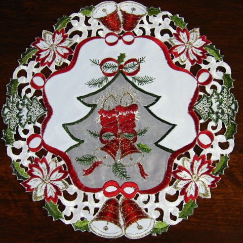Christmas Embroidered Doilies, Placemats & Cutwork Tablecloths