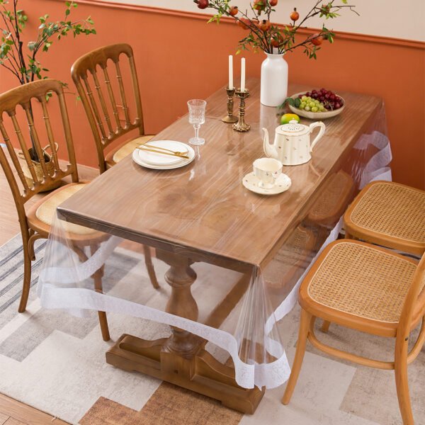 Reusable Clear Plastic Tablecloth – Perfect for Parties, Weddings, and Everyday Dining