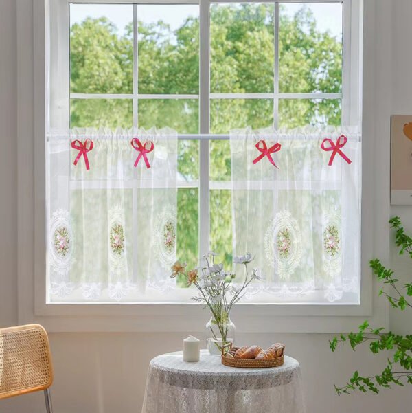 curtain valance (2) French Lace Embroidery Kitchen Valance