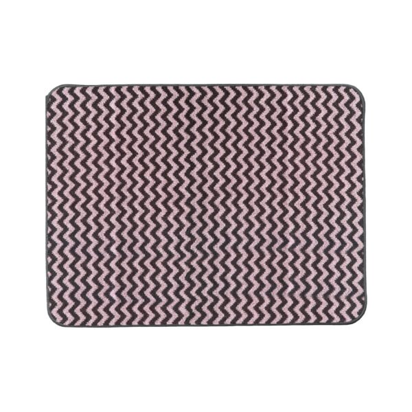 Purple Wave Stripe Foam-Core Dish Drying Mat – Cushioned & Absorbent