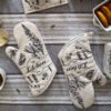 White Cotton Oven Mitts