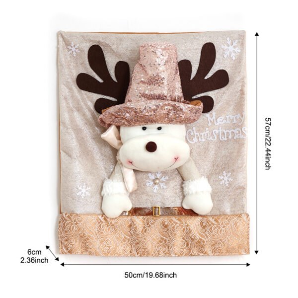 Beige Sequin Christmas Chair Covers – Elegant Holiday Designs