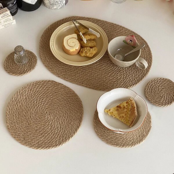 Natural Jute Rope Mats Round