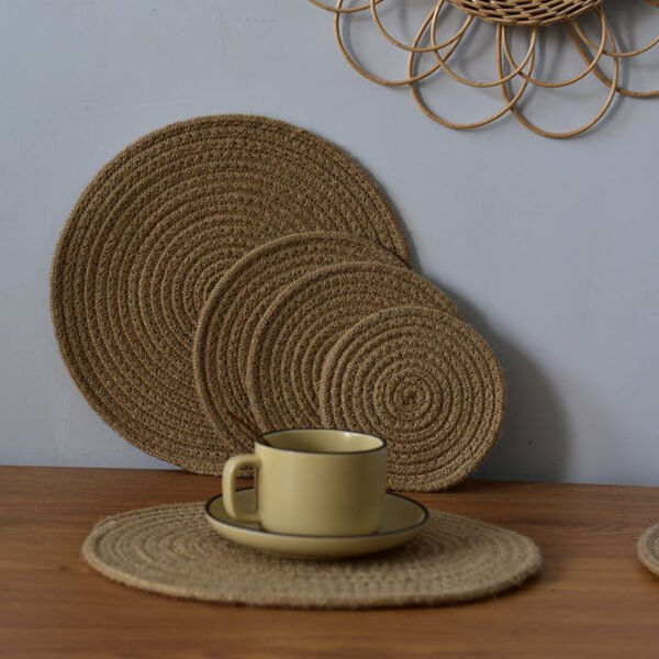 Natural Jute Rope Mats Round