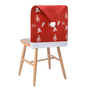 wholesale plush polyester christmas dining chair covers