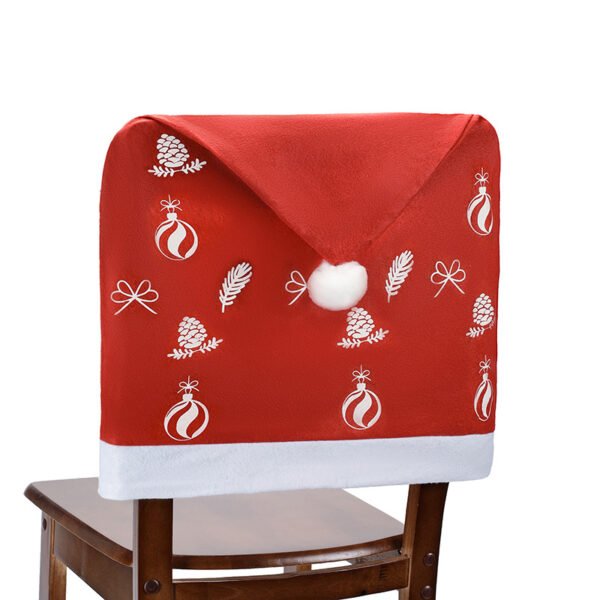 wholesale plush polyester christmas dining chair covers