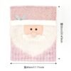 Pink Santa Claus Christmas chair cover; Pink plush snowman slipcover