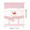 Pink Santa Claus Christmas chair cover; Pink plush snowman slipcover