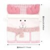 Pink Santa Claus Christmas chair cover; Pink plush snowman slipcover