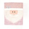 Pink Santa Claus Christmas chair cover; Pink plush snowman slipcover