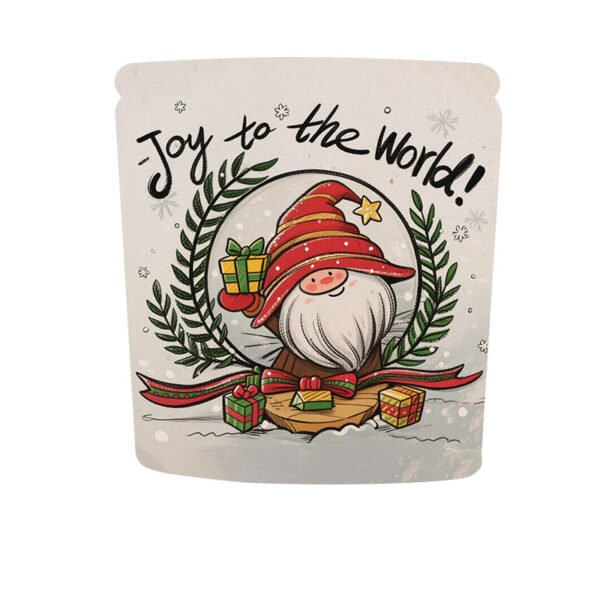 Plush Christmas chair cover with Santa Claus; Polyester snowman chair slipcover