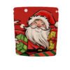 Plush Christmas chair cover with Santa Claus; Polyester snowman chair slipcover